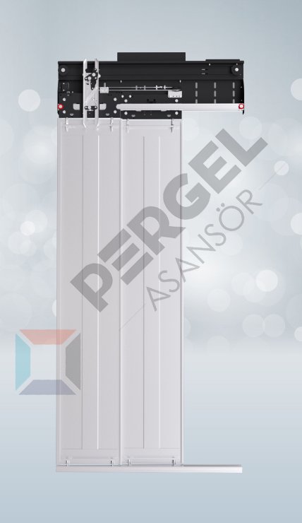 2 PANEL TELESKOPİK KABİN KAPISI